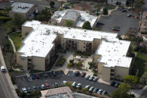 a commercial roof installed by AOS Inc.