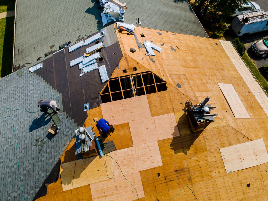 AOS Inc. installing a commercial roof