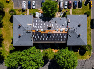 AOS Roof installing a commercial roof for a client